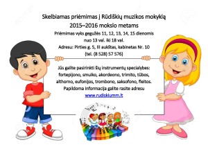 Skelbiamas priėmimas 2